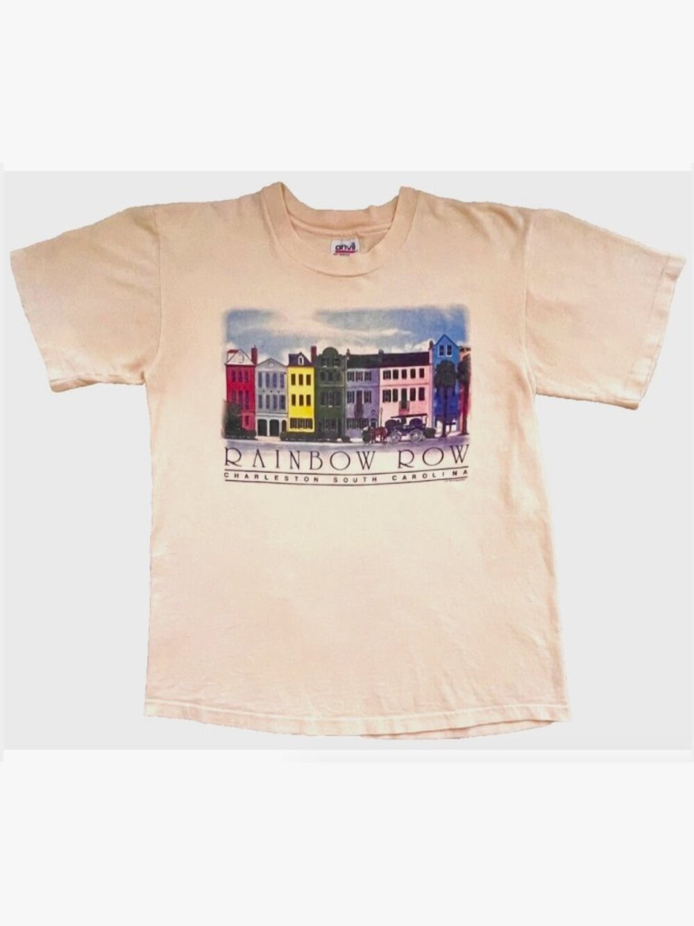 VINTAGE RAINBOW ROW CHARLESTON SOUTH CAROLINA SC TEE T-SHIRT ADULT SMALL MEDIUM